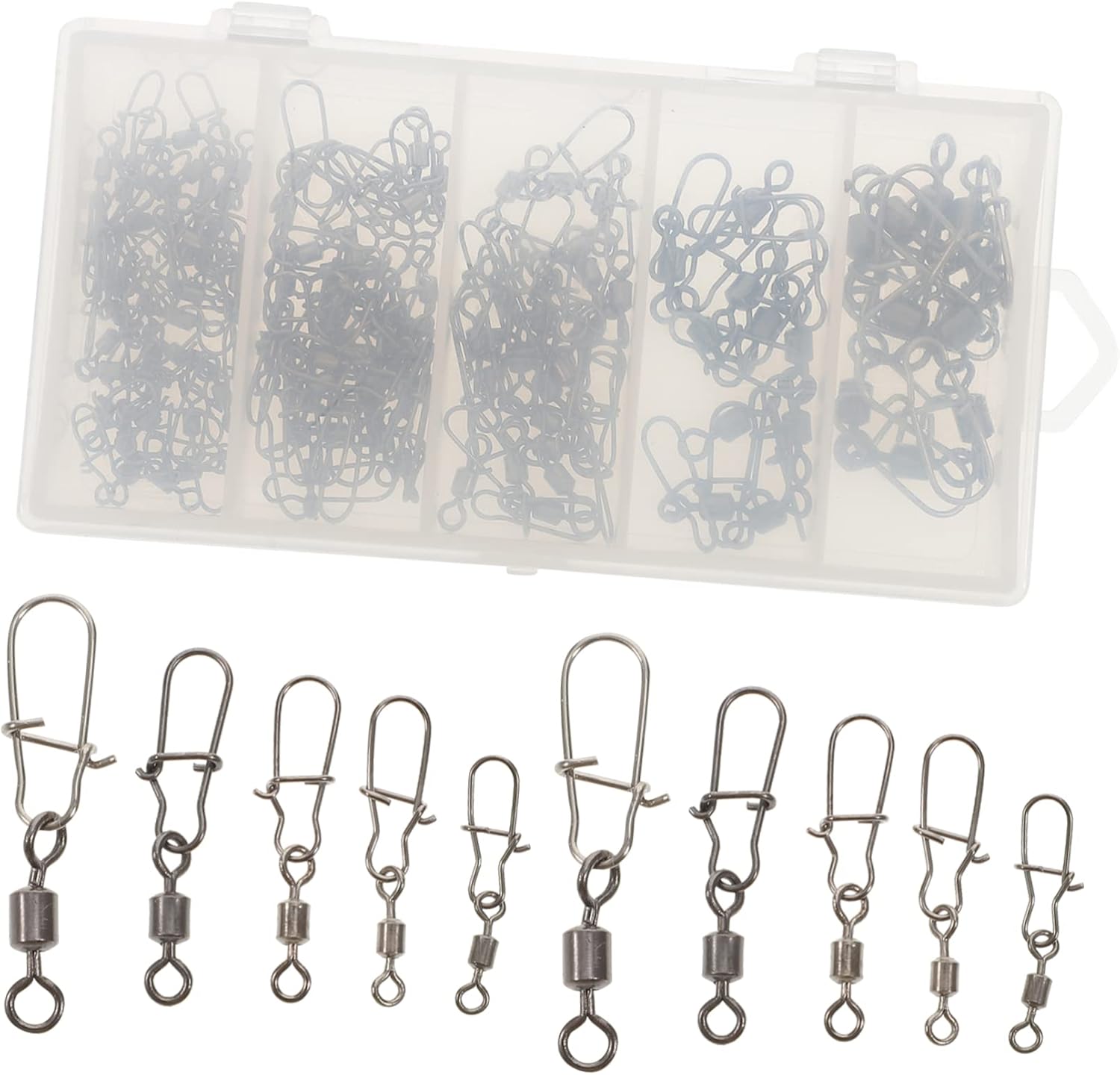 VICASKY Fishing Snap High Strength Swivels for Saltwater Freshwater Tackle Durable Fishing Gear Accessories