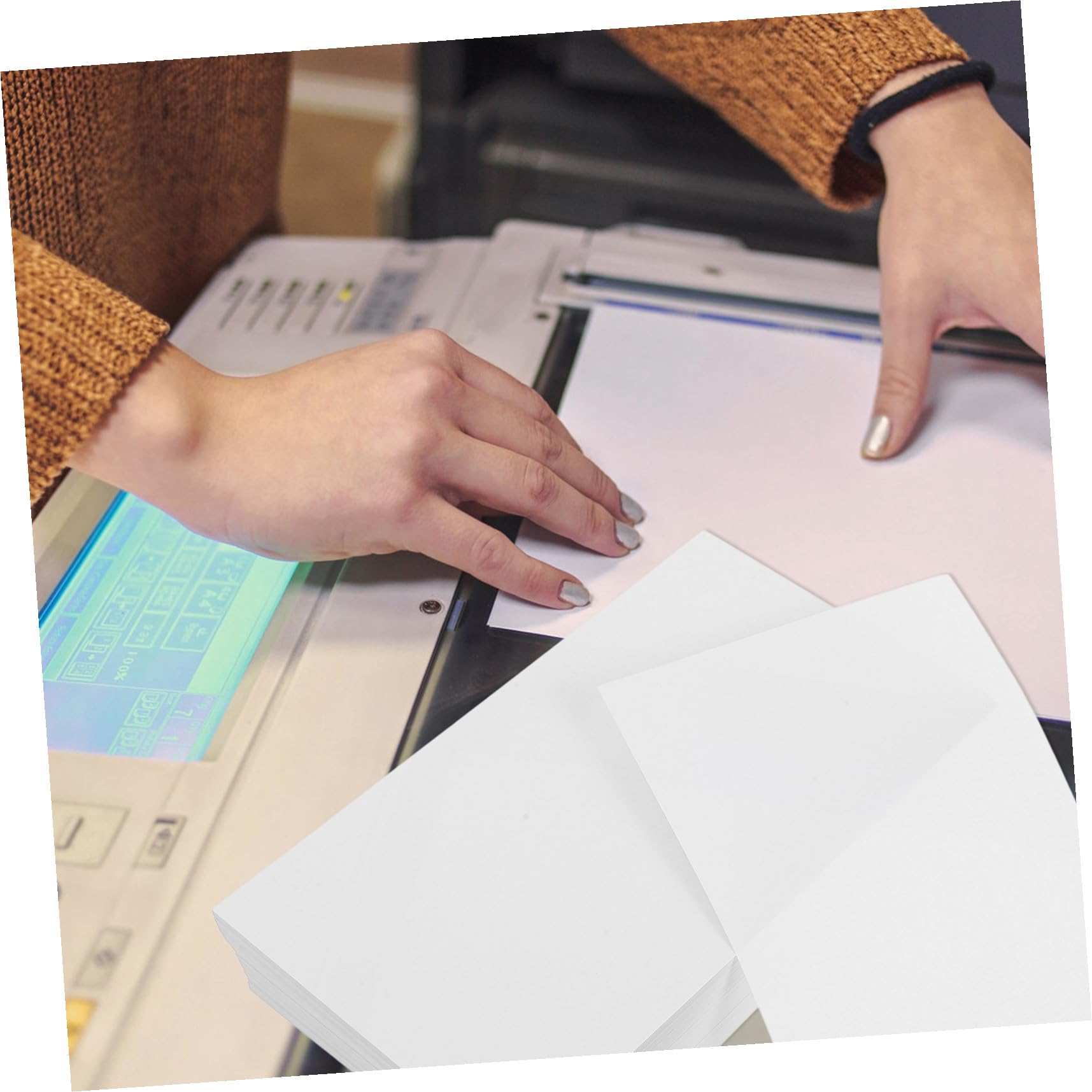 Yardwe 500 Blatt Weißes Kartonpapier zum Bedrucken Dickes Multifunktionsdruckerpapier Reißfestes Papier für Office und Scrapbooking