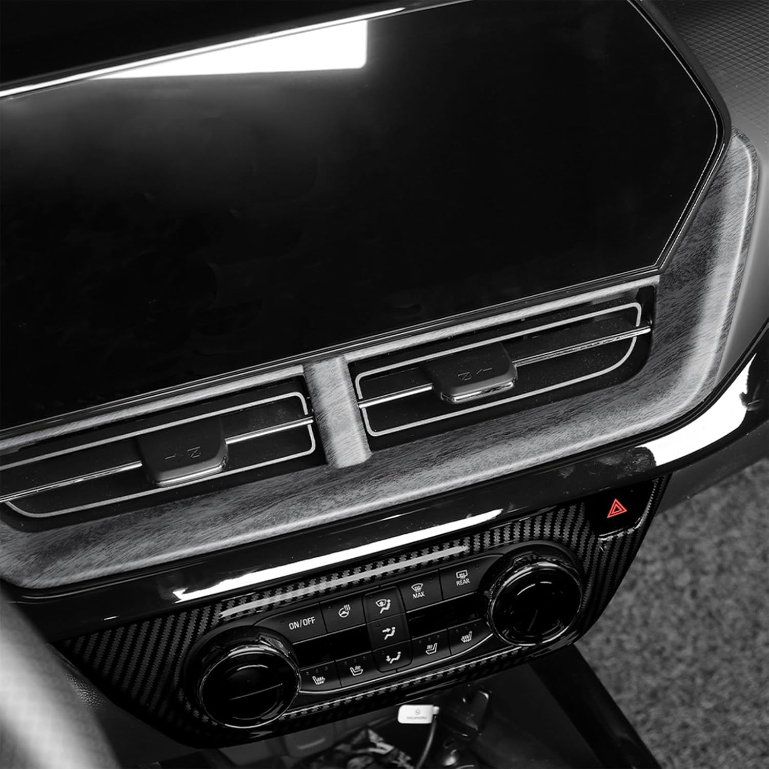 Front Air Vent Outlet Cover Compatible with Chevy Trax 2024-2025 Accessories (Wood Grain)