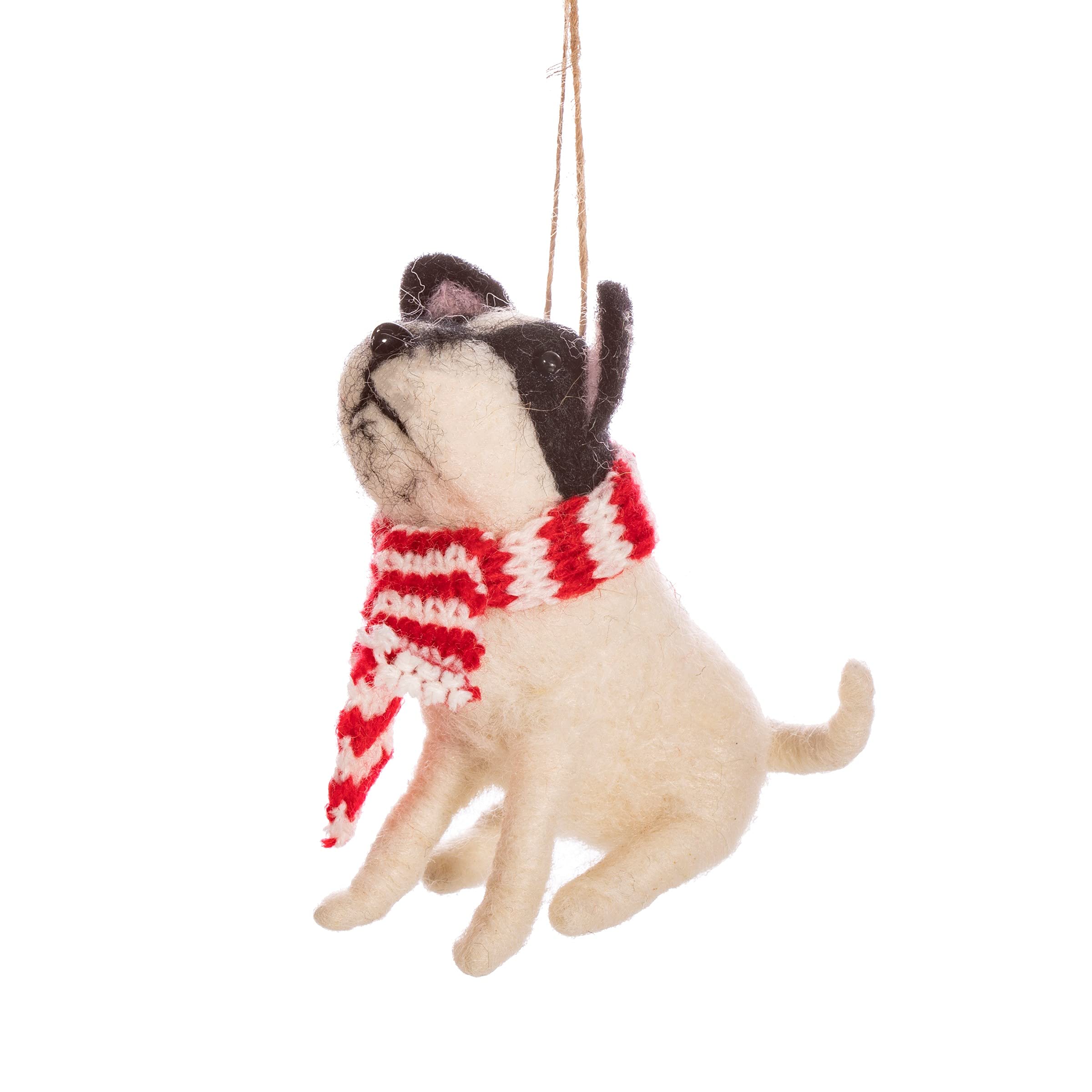 Sass & Belle Dog with Ball Felt Decoration