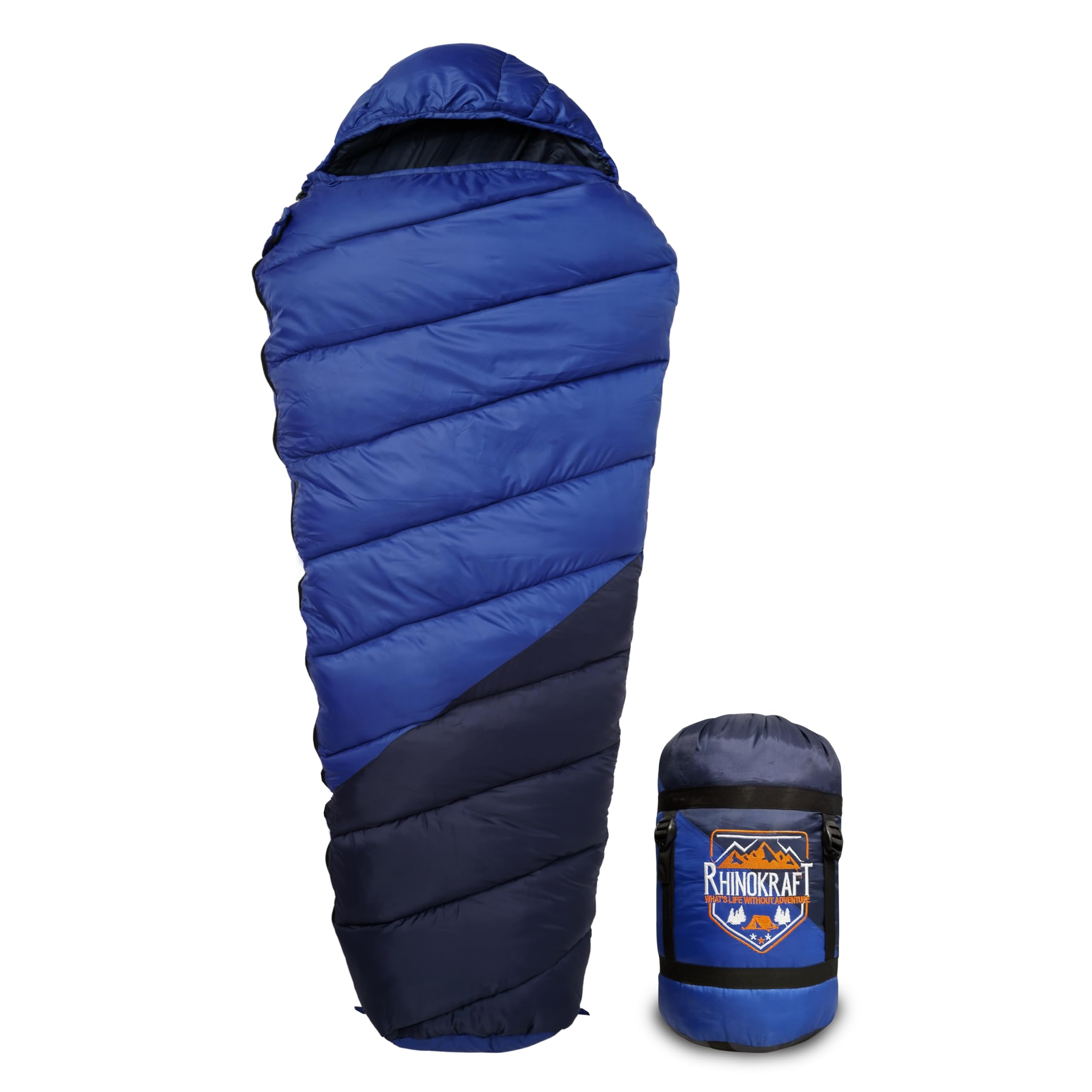 RhinoKraft Sports Sleeping Bag for Camping and Hiking! Waterproof and Light Weight for Adventure Lovers Temp 0c to 10c Weight 1900 gm (B0831KN5T5) Amazon Price History, Amazon Price Tracker