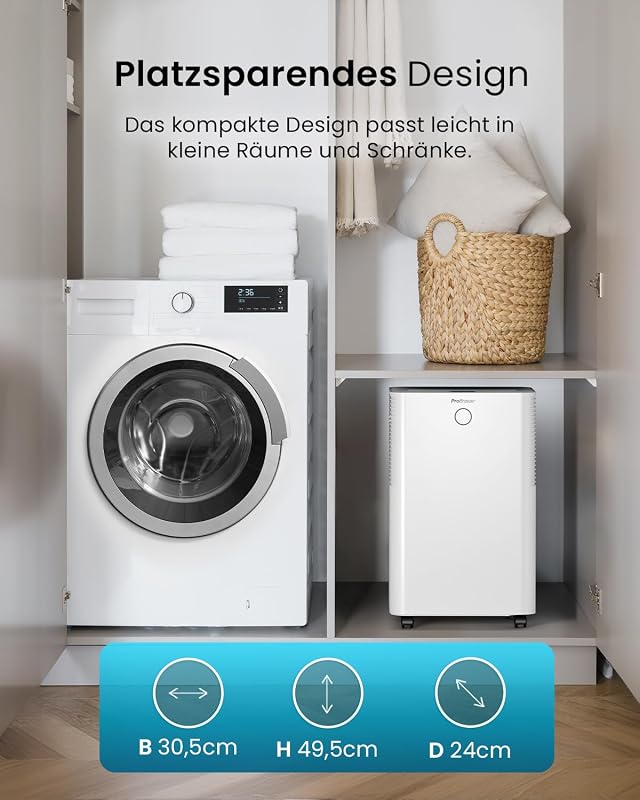 Pro Breeze WiFi Páramentesítő 20L/24h, Okos Vezérlés, Penészedés Ellen, 30m²-ig - 20L - 30 m² - Smart App