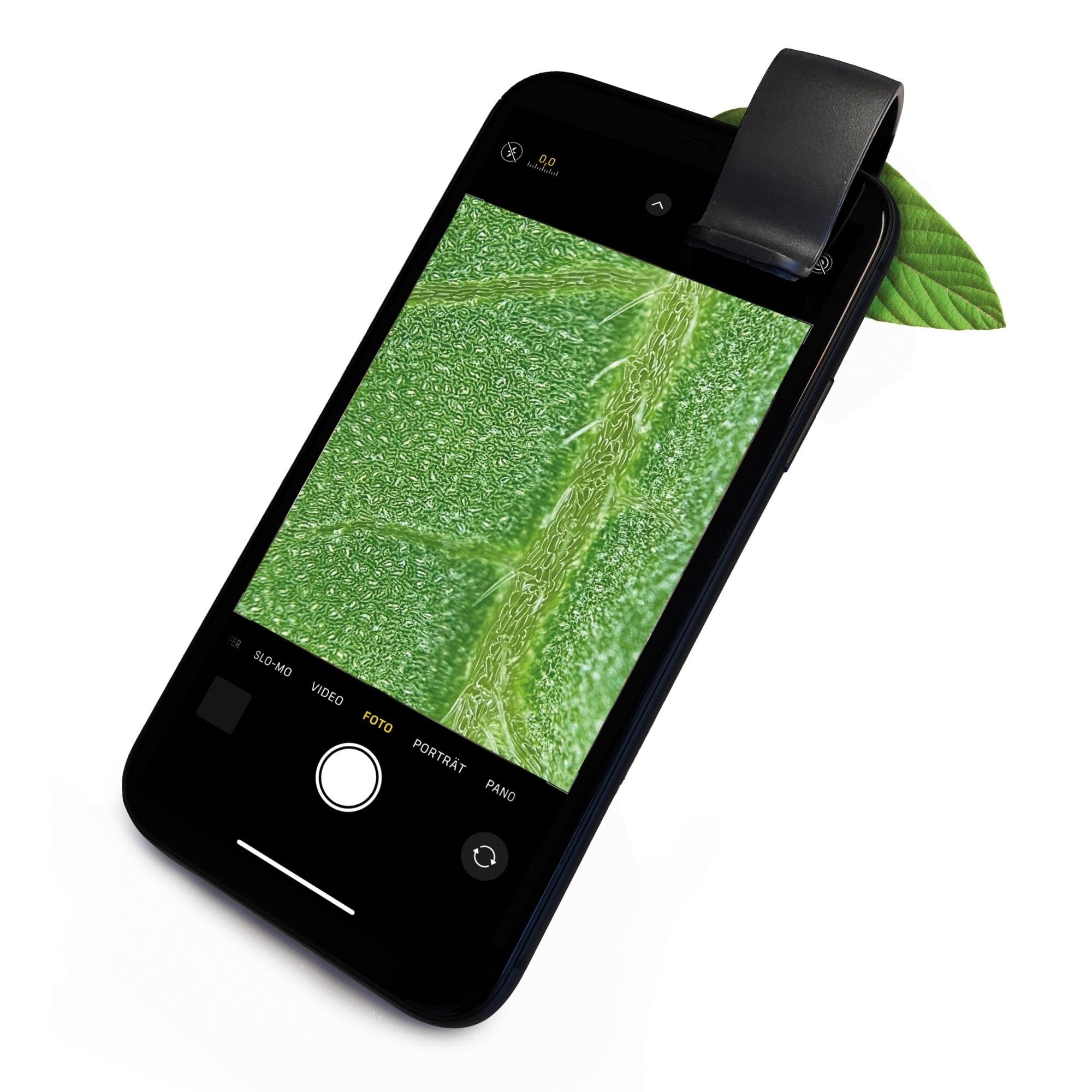 TimeTEX - Handy-Mikroskop "Super" | Mikroskop für das Smartphone mit 200-fach Vergrößerung | Ideal für den Unterricht, auf Exkursionen oder zu Hause | Inkl. Ladekabel | ca. 6,5x3,5x2,8 cm