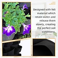 Vista 3 de Bolsas de cultivo colgantes, maceta vertical de pared con 72 bolsillos, bolsa de cultivo de pared montada en la pared para jardinería