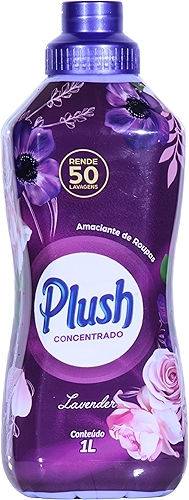 Plush, Amaciante de roupas e tecidos, Concentrado, Aroma Lavender, 1 litro, Roxo