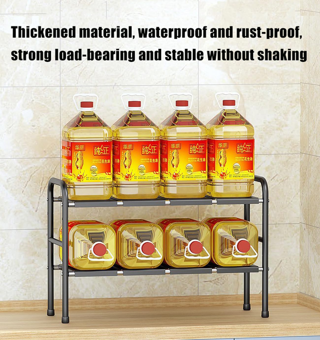 Organizador Cocina, Estante Organizador Bajo Fregadero,Estanterias Almacenaje Debajo Fregadero Cocina, Ajustable Y Retráctil, para Guardar Productos Limpieza,Negro,6 Boards