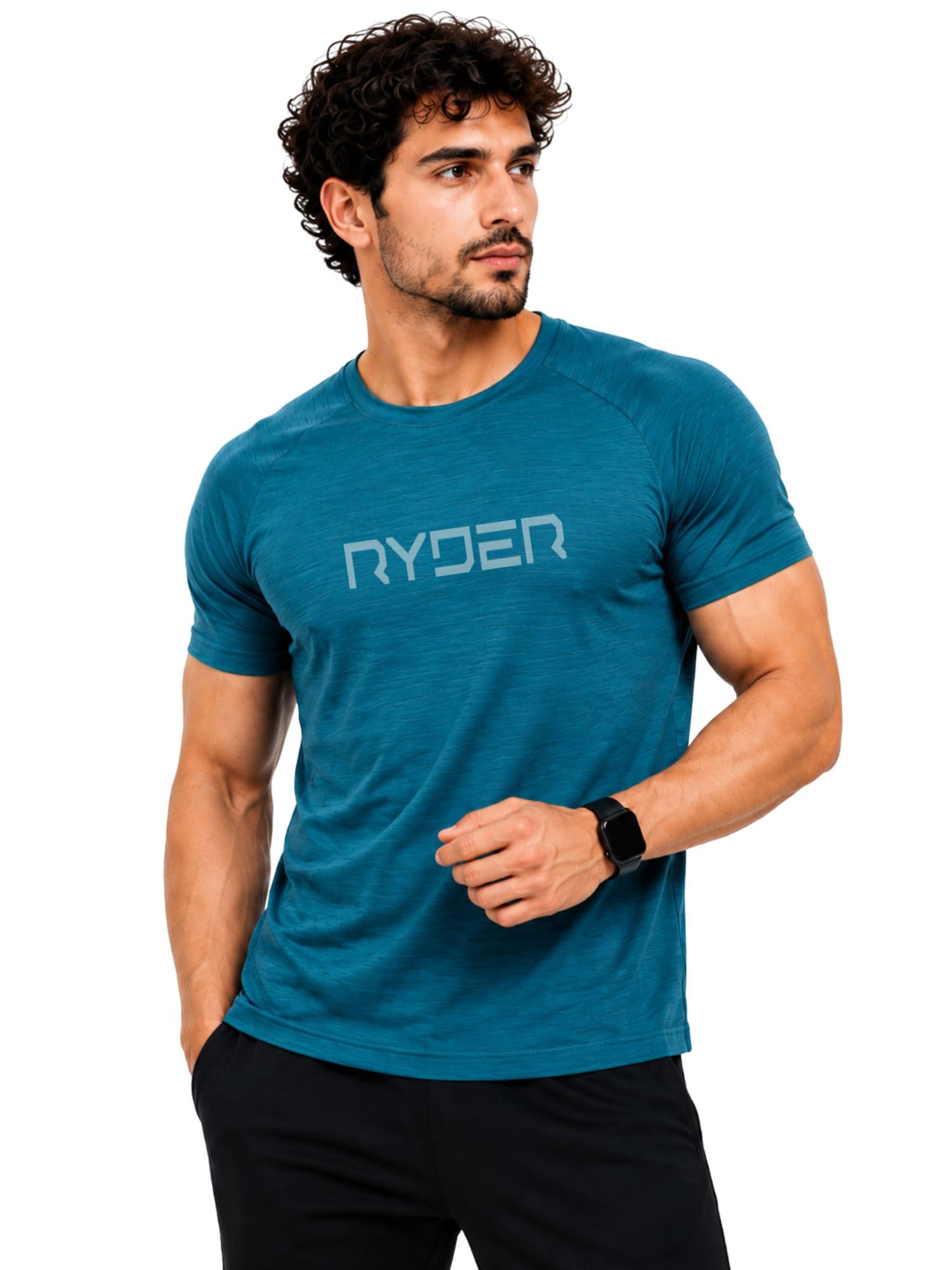 3colors Men's Snowfall Raglan Sleeve T-Shirt Polyester Gym Wear- Ryder-picture-24