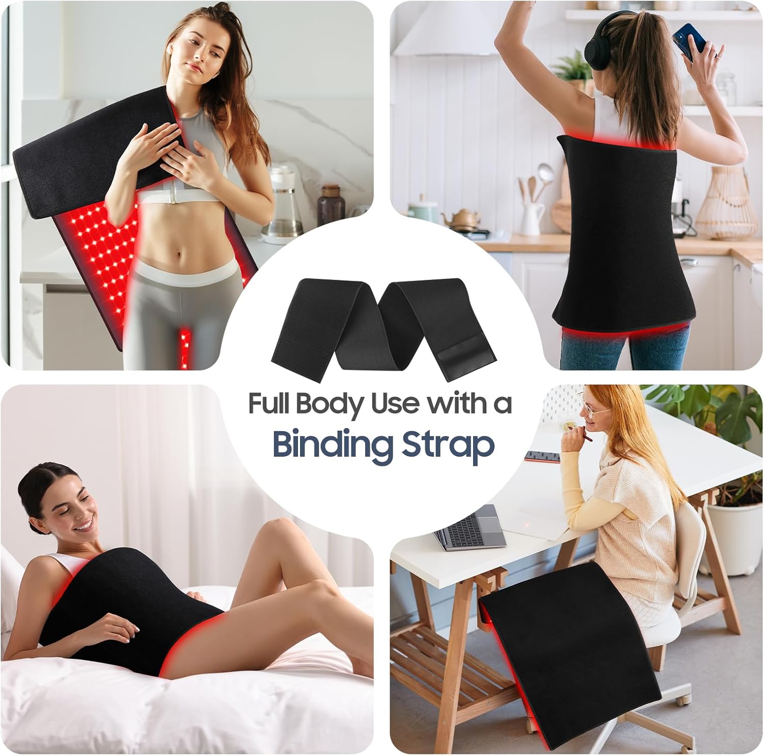 Red Light Therapy Mat, 2in1 LEDs (660nm& 850nm) Red Light Therapy Blanket, Premium Material, Adjustable Timer & Intensity (420 LEDs) (420 LEDs) - Image 7