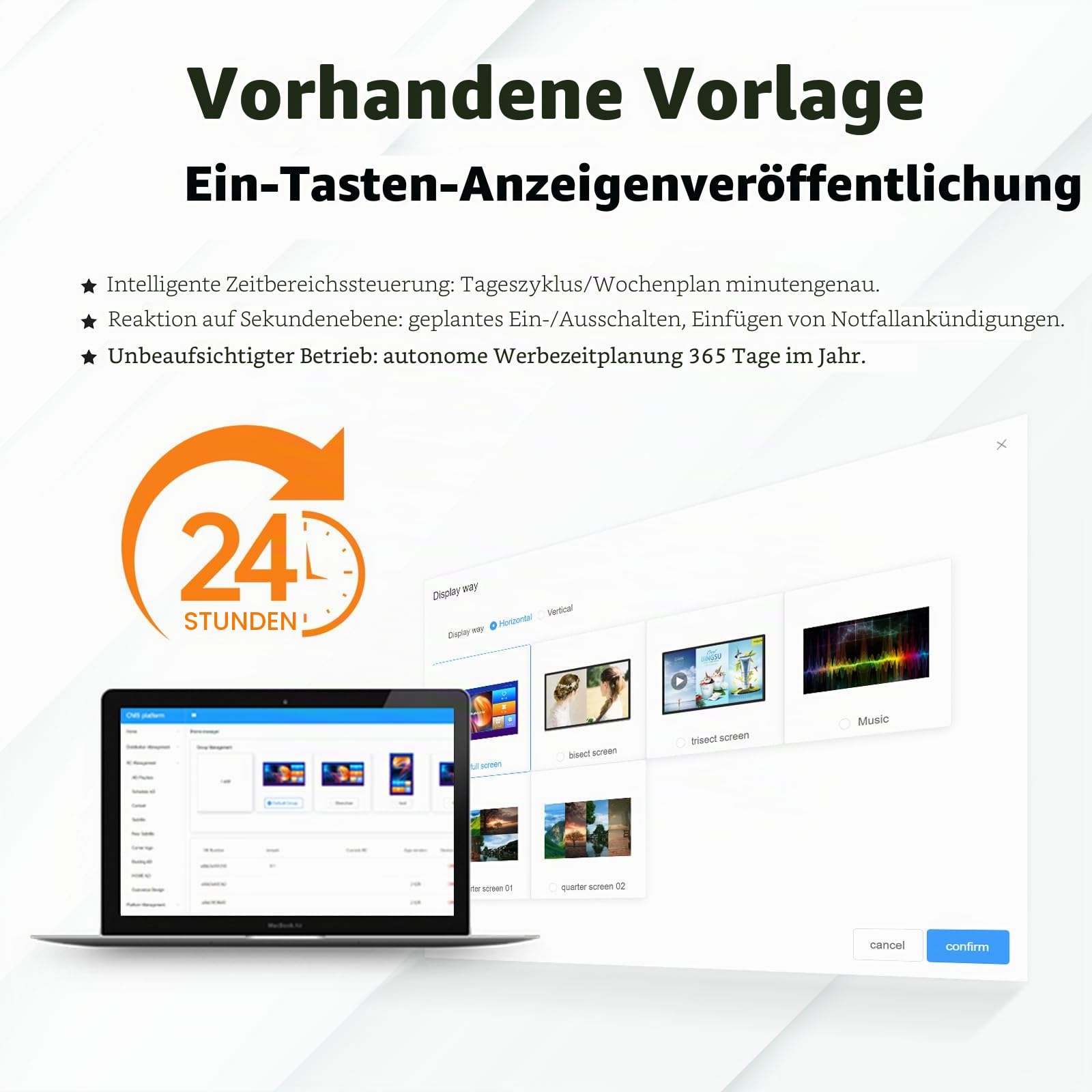 Digital Signage Media Player Box freies Cloud CMS-System verwandeln Sie Ihren Fernseher in Werbedisplay… (YM05/1+8G)