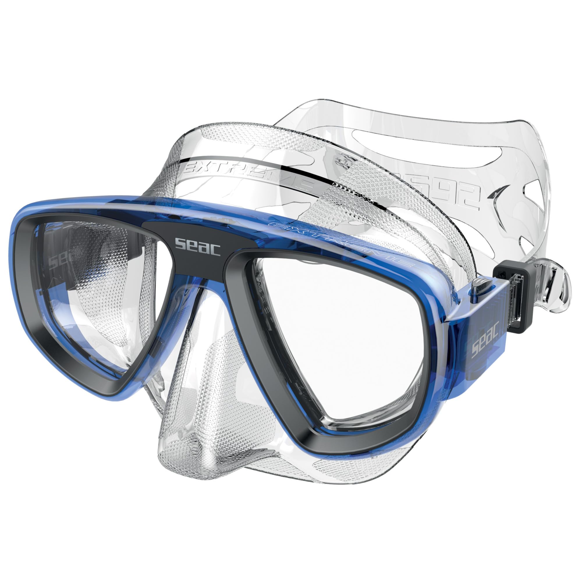 SEAC Set bis Extreme Dry - Set de Silicona para Buceo y Snorkel con Máscara y Snorkel con Sistema Dry Top y Válvula de Purga Unisex Adulto