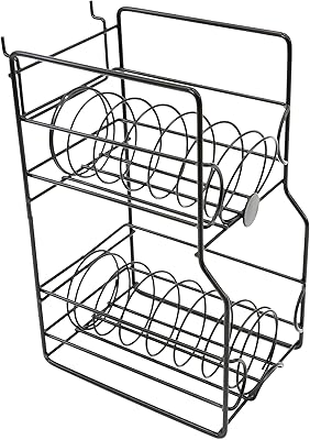 Metal Guitar String Display, Holds Packages of Guitar Strings, Can Attach to Slatwall & Pegboard or Be Placed on Countertop (Quantity 1) (1, Black)