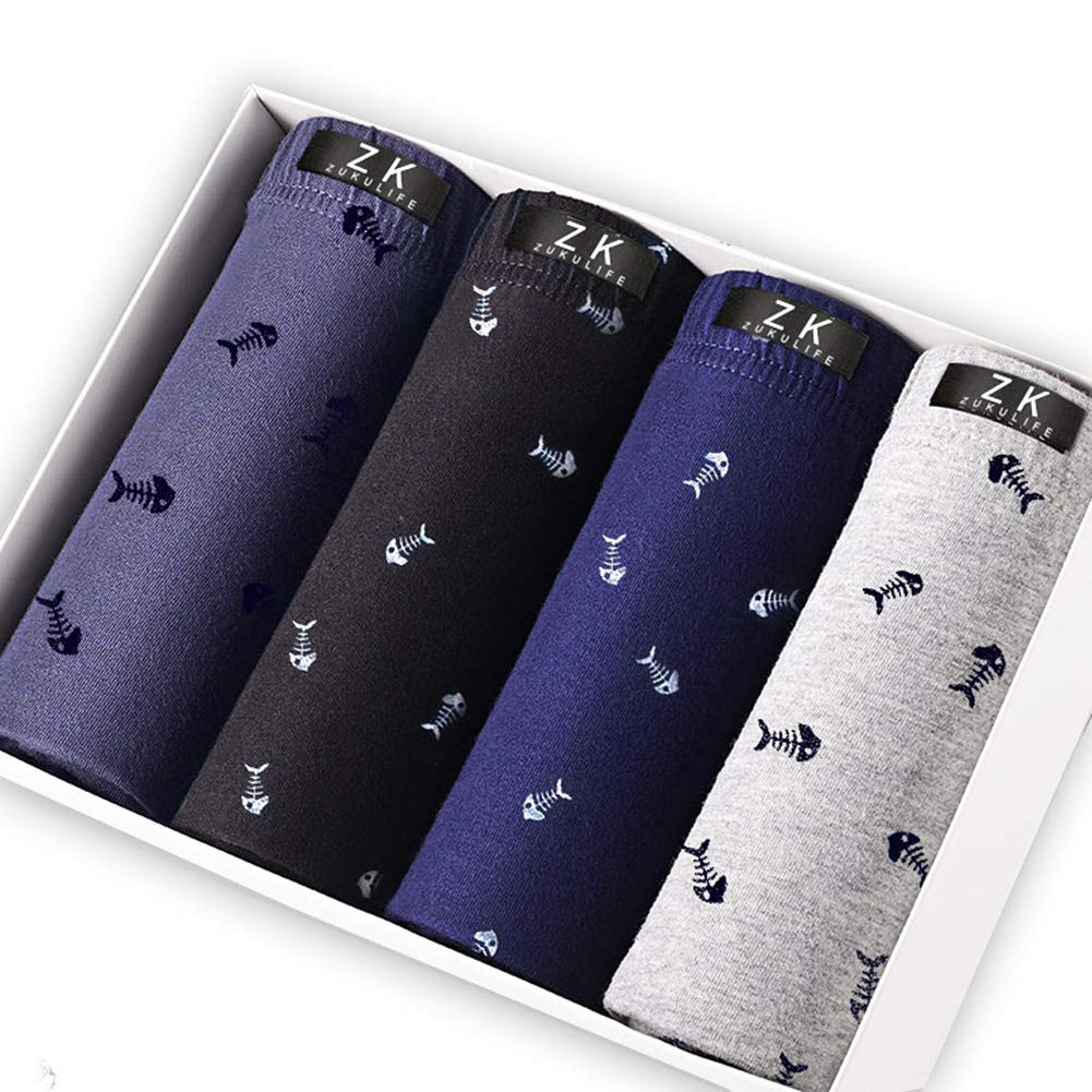 Boxer de algodón para hombre con diseño convexo en U 4