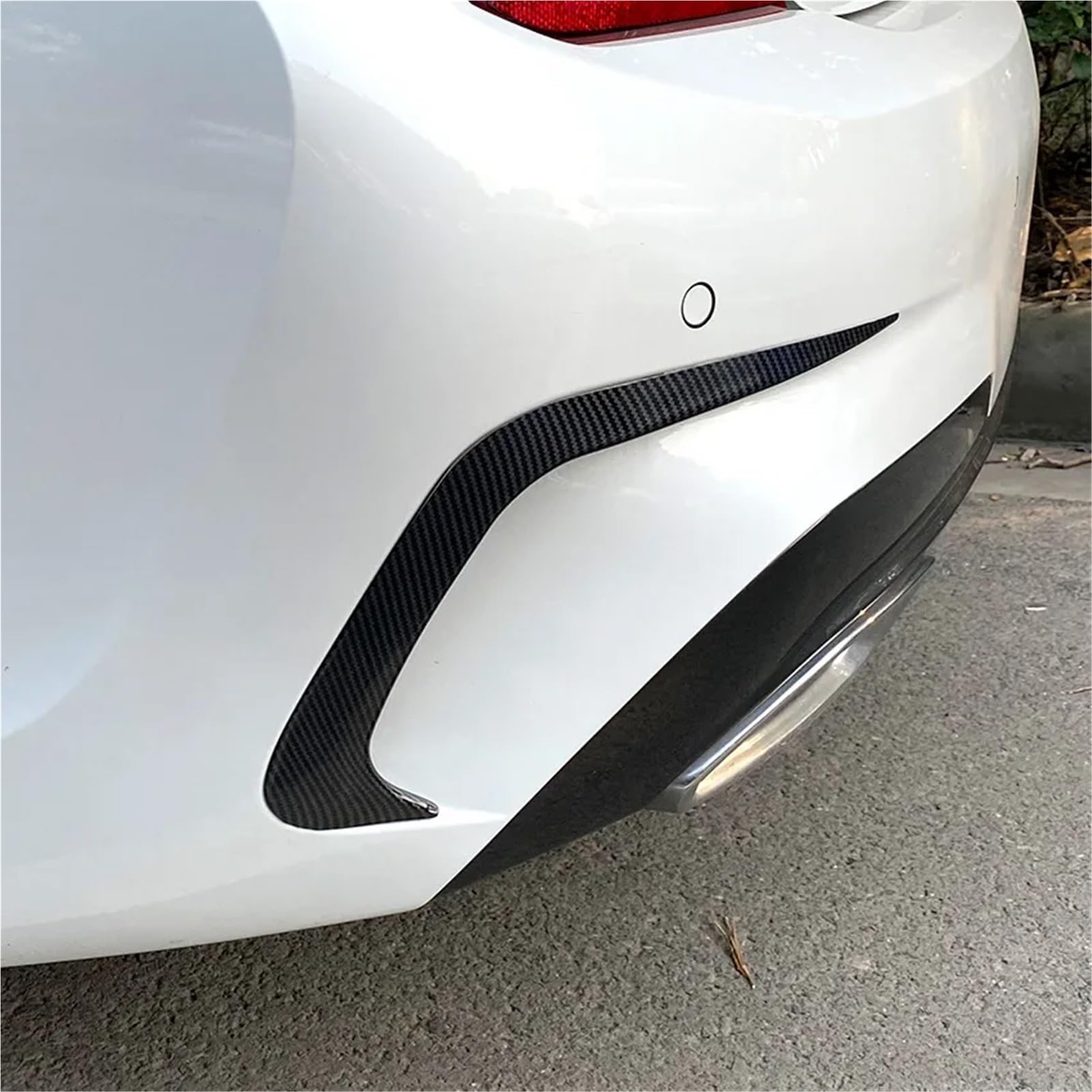 Spoiler samochodowy Pasuje do BMW serii 3 G20 2019 2020 2021 2022 2023 318i 320i 330i tylny zderzak, osłona płetwy rozdzielacza Canard Spojlery tylne do samochodów(Carbon Look)