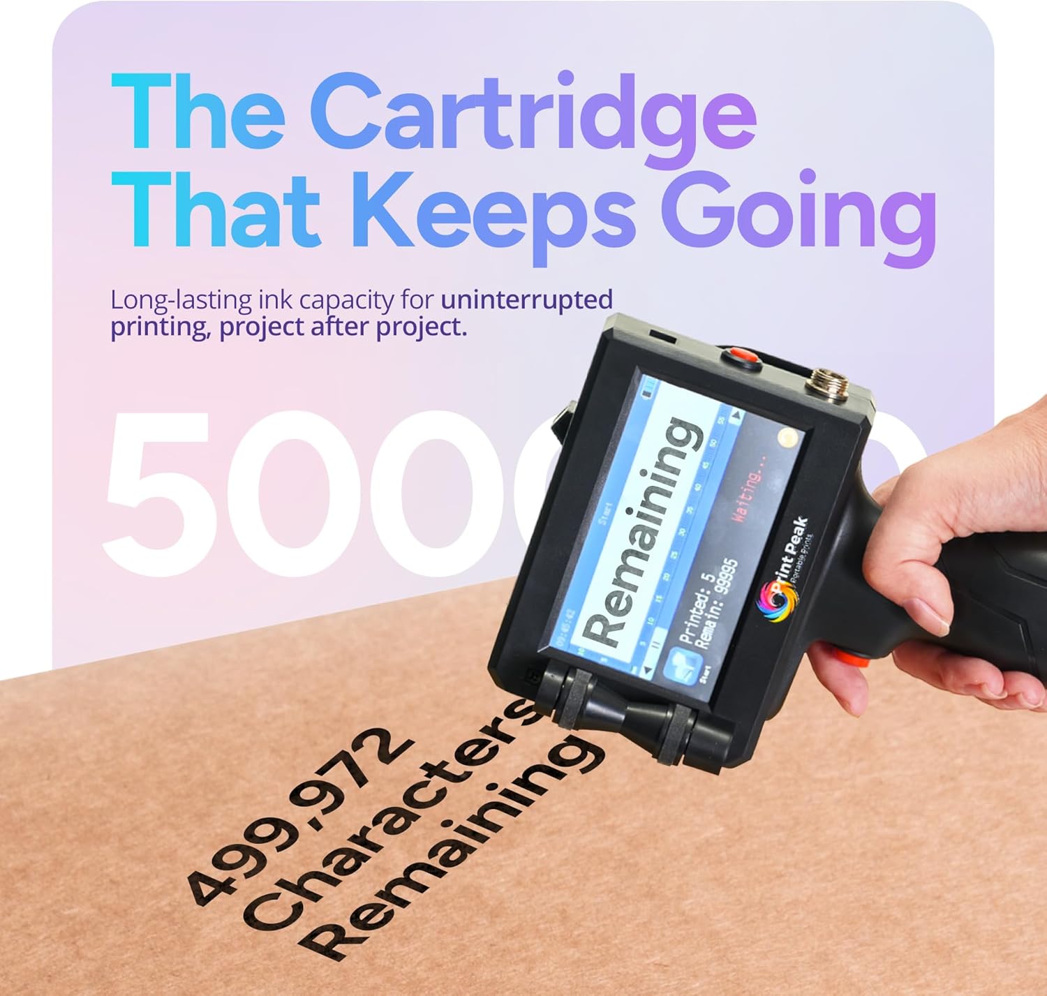 Print Peak 42ml Handheld Inkjet Printer Cartridge Replacement for 0.5inch/12.7mm Models (2588 Series), Quick Dry, Water Resistant, Vibrant Color (Green)