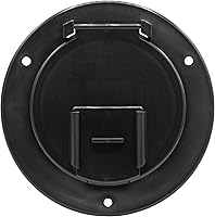 Vista 5 de Escotilla de cable eléctrico redonda de 5 pulgadas para cables de 30 y 50 amperios para RV (Negro)