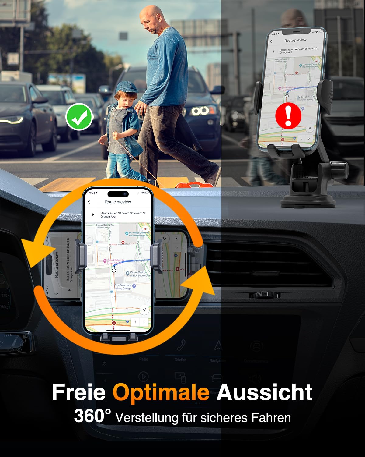 VANMASS Handyhalterung Auto Lüftung【2026 Stärkster Lüftungshaken】 Handy Halterung Auto Militär-Klasse Kfz Handyhalterung Universal Autohalterung für iPhone 17 Pro Max/17 Air/16/15/14 Samsung S26 usw