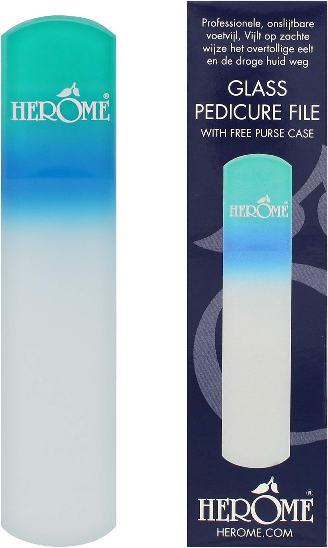Foot Care Glass Pedicure Foot File - Removes Hard Skin - Double-sided Professional File