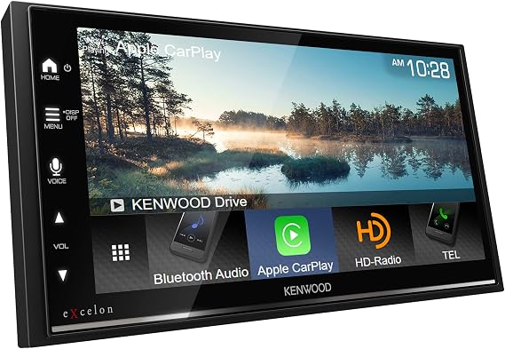 KENWOOD DMX809S eXcelon 6.95-Inch Capacitive Touch Screen, Car Stereo, Wireless and Wired CarPlay and Android Auto, Bluetooth, AM/FM HD Radio, MP3 Player, USB Port, Double DIN, 13-Band EQ, SiriusXM