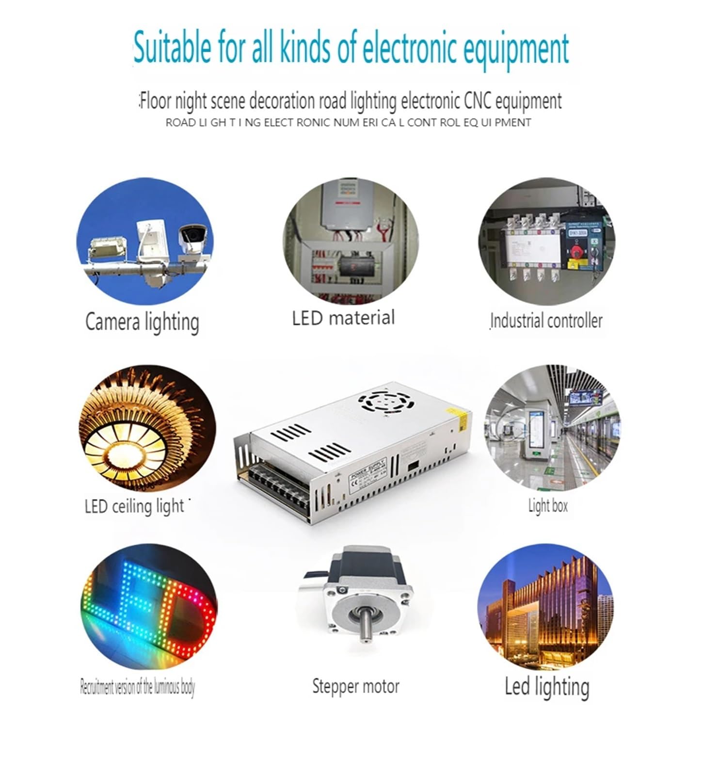 Alimentatore switching regolato ad alta potenza, 12V 24V 36V 48V 60V 72V 1000W 1200W 1500W 2000W Alimentatore switching DC Motore per Elettronica, Dispositivi di Automazione, Illum(48V-41.6A-2000W)