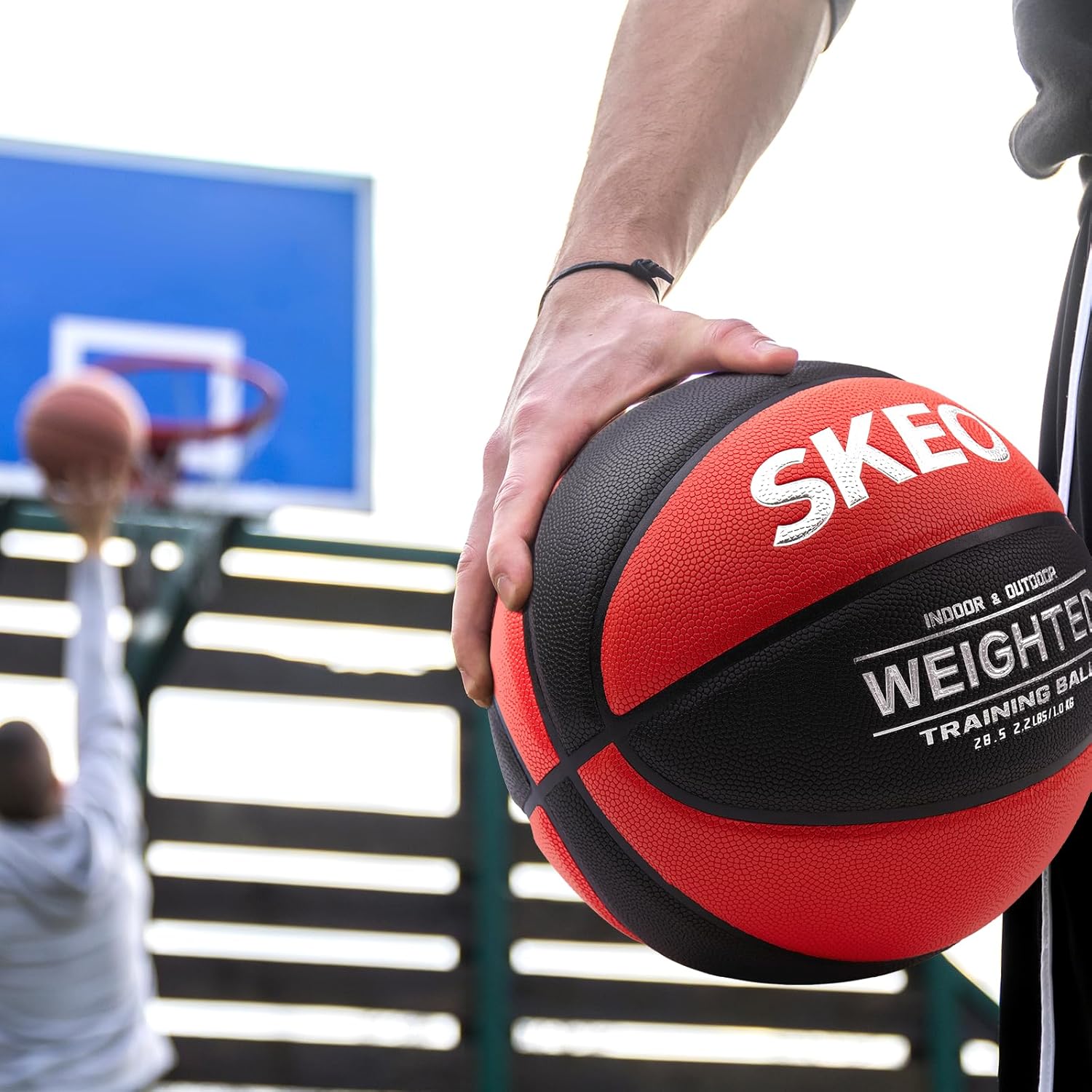 SKEO Weighted Basketball, 2.2/3/3.3LBS 28.5"/29.5" Trainer Heavy Basketballs Made of Composite, Indoor Outdoor Training Ball for Improving Handling Dribbling Rebounding