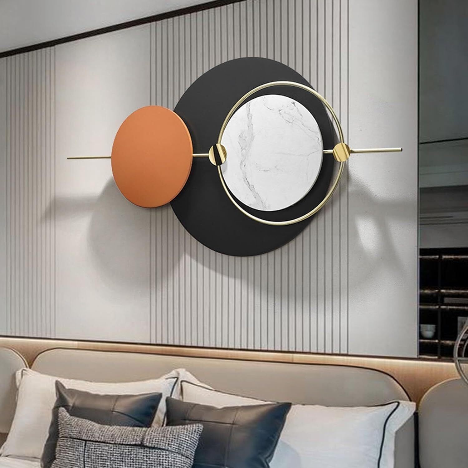 AZHKJKZH Wanddekoration Große Wanddekoration Aus Metall, Moderne Wandkunst, 3D-Wandskulpturen, Handgefertigte Wandbehang-Wanddekoration Für Wohnzimmer Wohnkultur