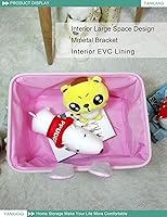 Vista 6 de FANKANG - Cesta rectangular de tela con estampado de dinosaurios para almacenamiento de guardería, cesta de almacenamiento, bolsa de libros, cestas