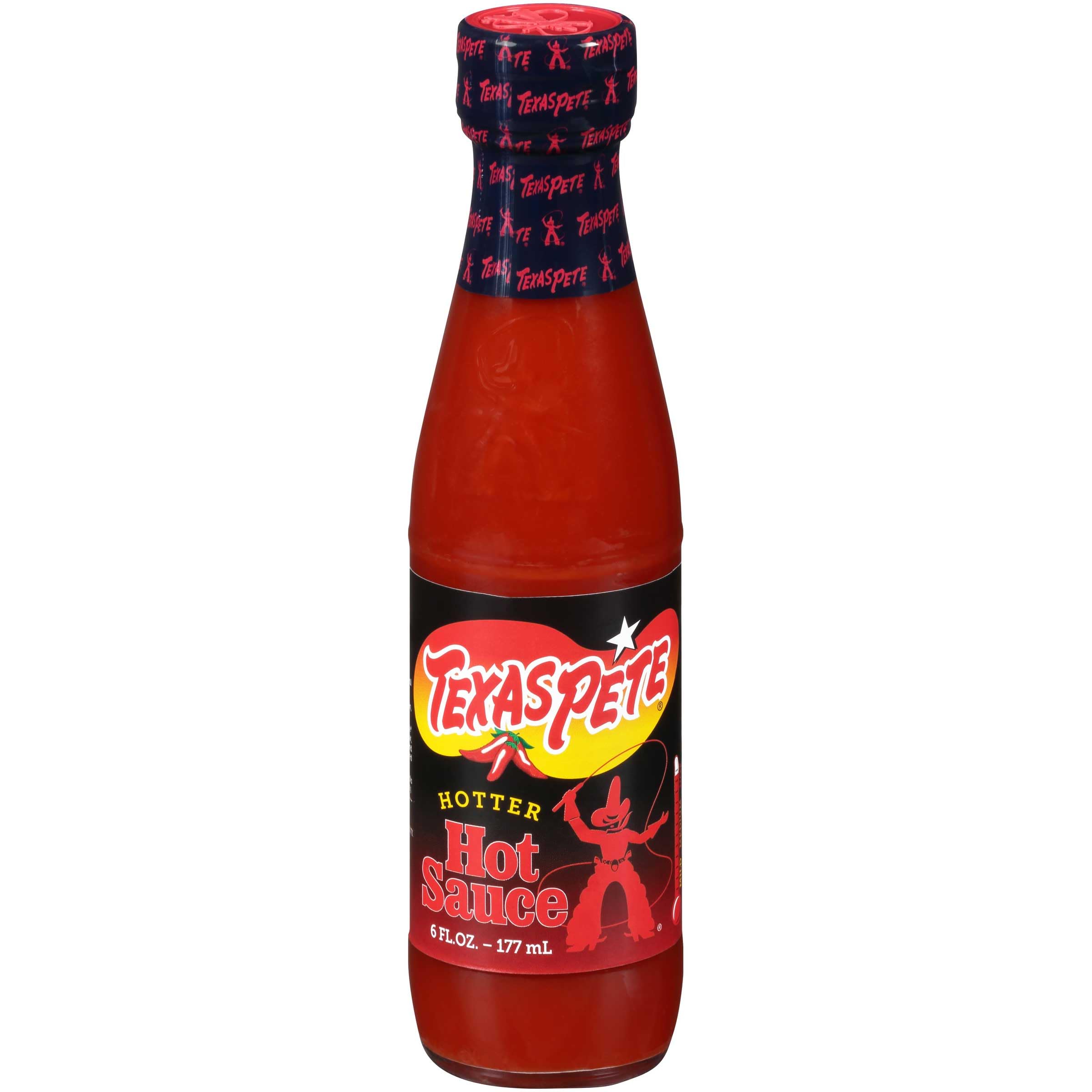 New Texas Pete Hotter Hot Sauce by T W Garner – 6 Ounce, Pack of 12