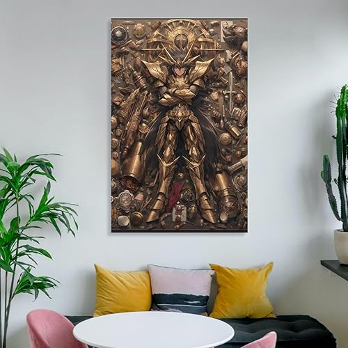 Miniatura 6 de Saint Seiya Poster #Golden Saint Illustration #Armour Illustration #Golden Armour Poster #Mech Poste Canvas Wall Art Prints Poster Gifts Photo