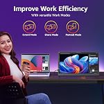 Cocopar Moniteur portable 18.5 1 cm 1080P FHD 100Hz 125% sRGB Moniteur de voyage avec haut-parleur HDMI USB-C Deuxième écran pour ordinateur portable MacBook Surface PC Xbox PS4/5, VESA Montable, avec Kickstand