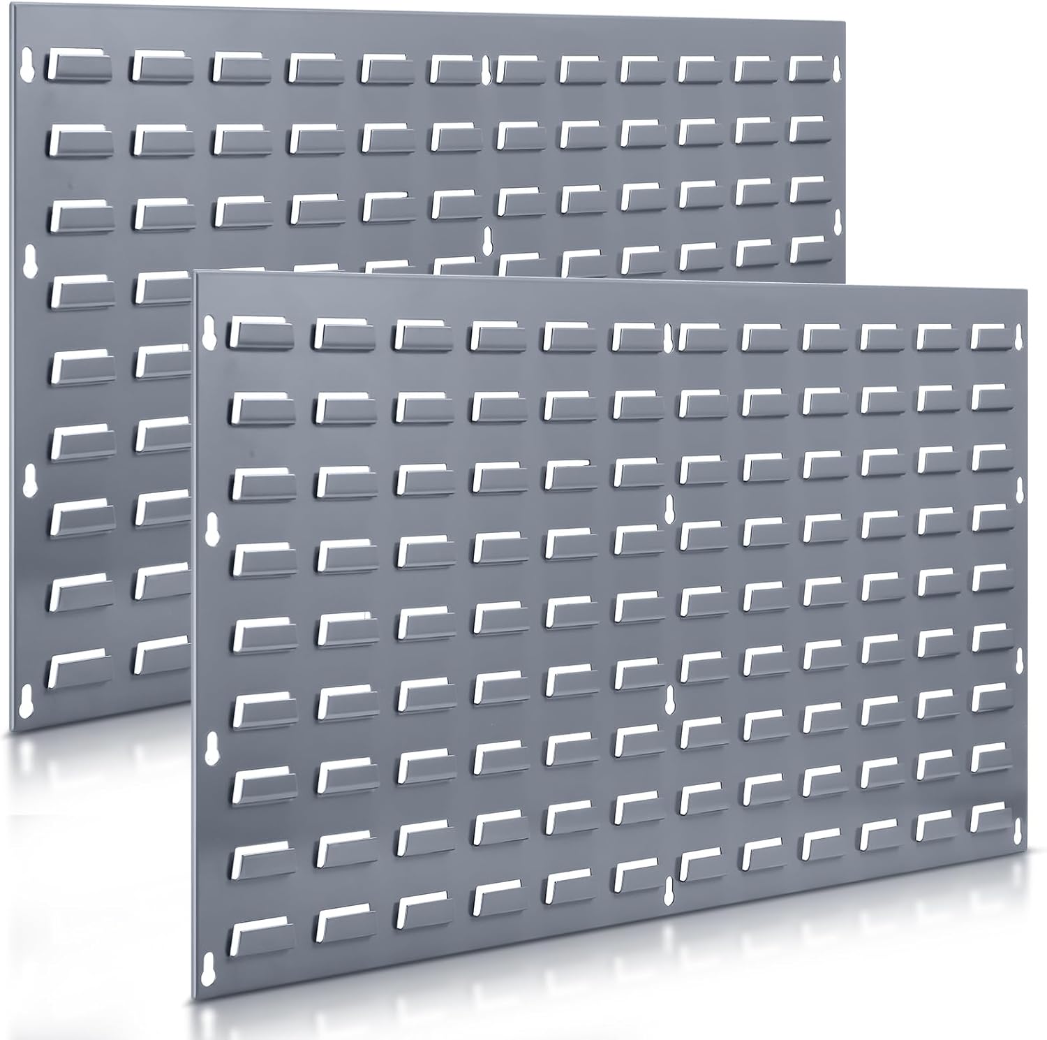 Zonon 2 Pack Louvered Panels Steel Garage Organizer 36 x 19 Inches Heavy Duty Wall Mounted Rack for Hanging Storage Bins Garage Wall Cabinet Tool Organization Peg Board