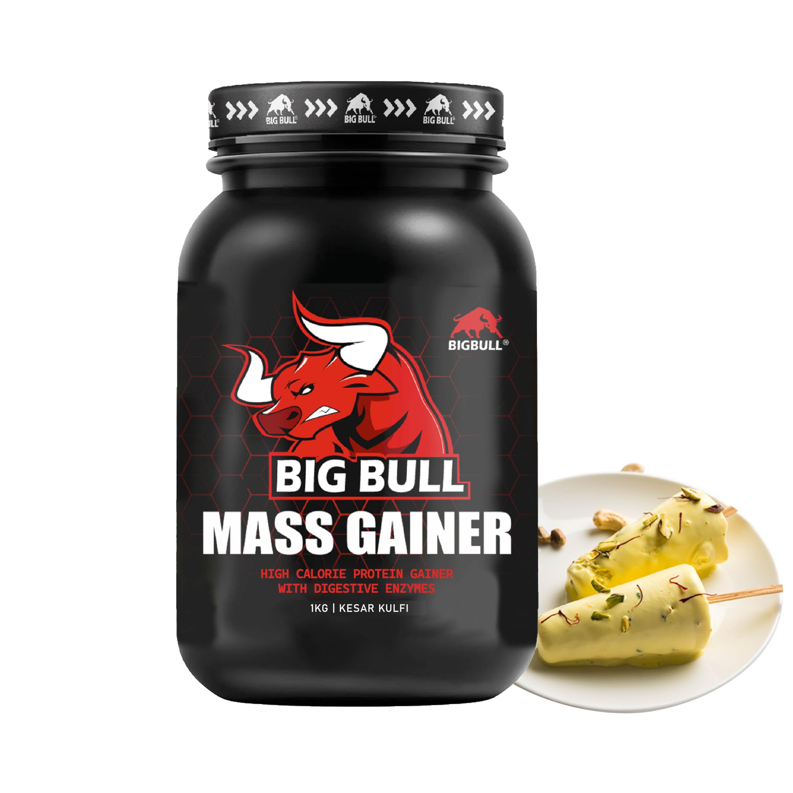 BIGBULL Mass Gainer | High Protein Muscle Mass & Weight Gainer with L-Glutamine & Digestive Enzymes | Gain Strength & Size, Weight Gainer for Men & Women(1KG) (Kesar kulfi) (B0CX8VKF67) Amazon Price History, Amazon Price Tracker