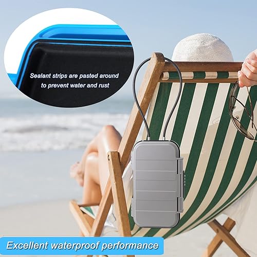 Miniatura 2 de Asegura tus objetos de valor en cualquier lugar con las cajas fuertes de gabinete NBYT - Portátil, impermeable y código cambiante. Mantén tu dinero,