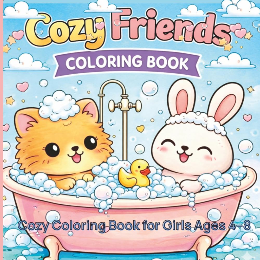 Cozy Coloring Book for Girls Ages 4–8 Cute & Easy Coloring Pages with Adorable Animal Friends (The Cozy Friends Coloring Series)