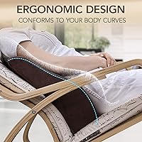 Vista 2 de SofGlowly Almohada de apoyo lumbar para reclinable, cojín grande de espuma viscoelástica para respaldo de sofá y silla de juegos, almohada Café