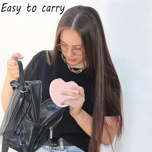 Miniatura 4 de MIDELONG Kit de costura en forma de corazón, mini kit de herramientas de costura portátil de viaje para principiantes, kit de reparación de costura