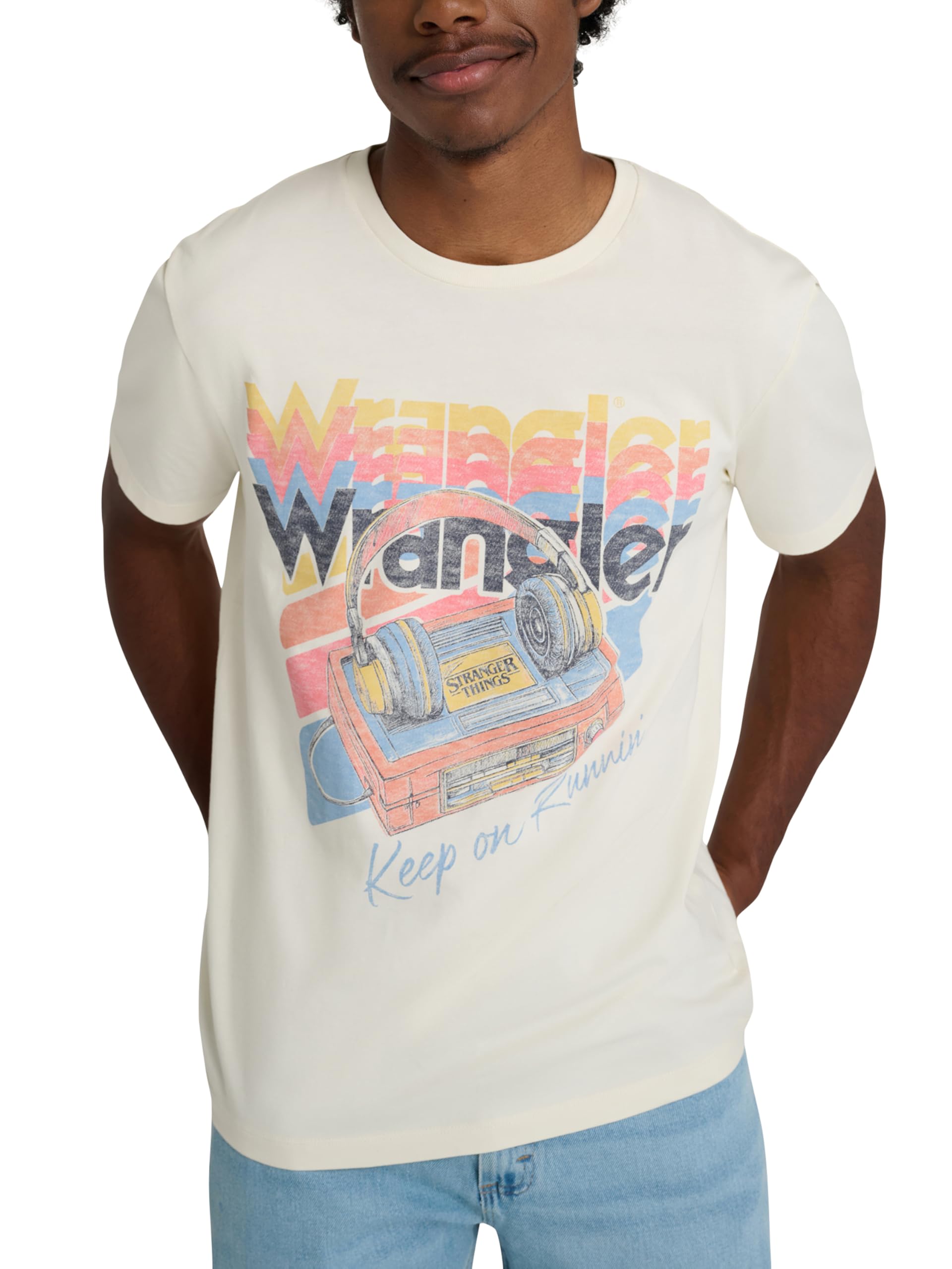 Wrangler Mens X Stranger Things Keep on Runnin' Tee