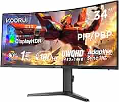 KOORUI 湾曲ゲーミングモニター 34インチ 34E6UC Amazon.co.jp: KOORUI ゲーミング モニター 34E6UC 34インチ 21
