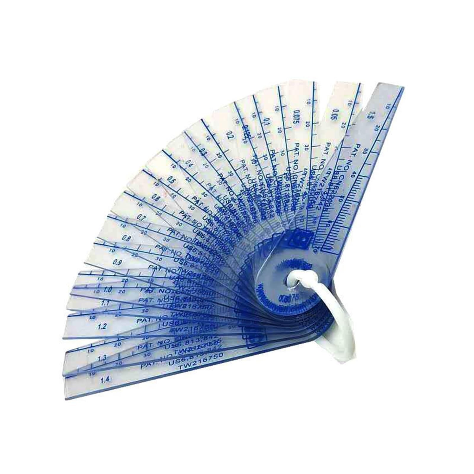 Szczelinomierze, 0.05-1.5-2.0-3mm 18 sztuk 20 sztuk grubość plastikowa wtyczka Feeler Gauge wypełniacz szczelin narzędzie pomiarowe z arkuszem(0.05-3mm 25 Sheet)