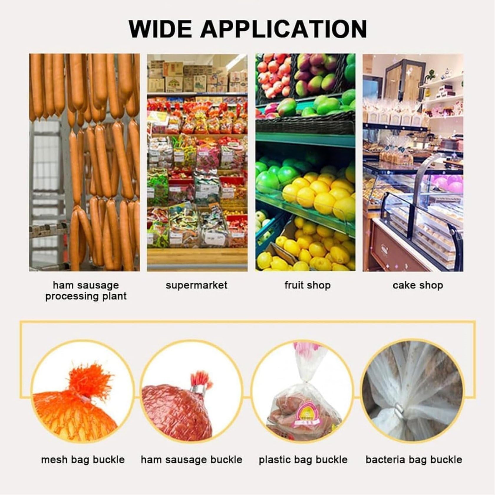 Macchina commerciale di sigillamento della salsiccia con le funzioni di legatura e taglio della borsa per l'imballaggio alimentare