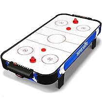 SereneLife Air Hockey Gioco da Tavolo 102 cm con Motore 220 V Potenziato, Segnapunti Integrato e Dispenser, Accessori Inclusi