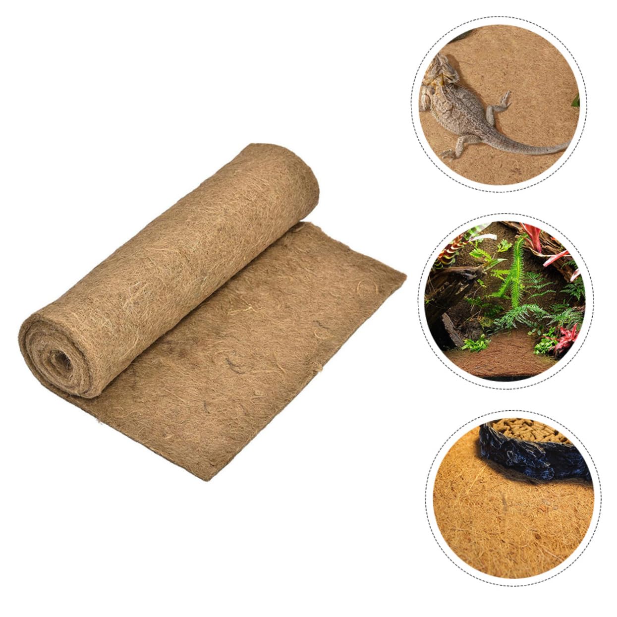 Garneck Natural Jute Fiber Worm Blanket Reptile Tank Substrate Worm Farm Blanket for Lizards
