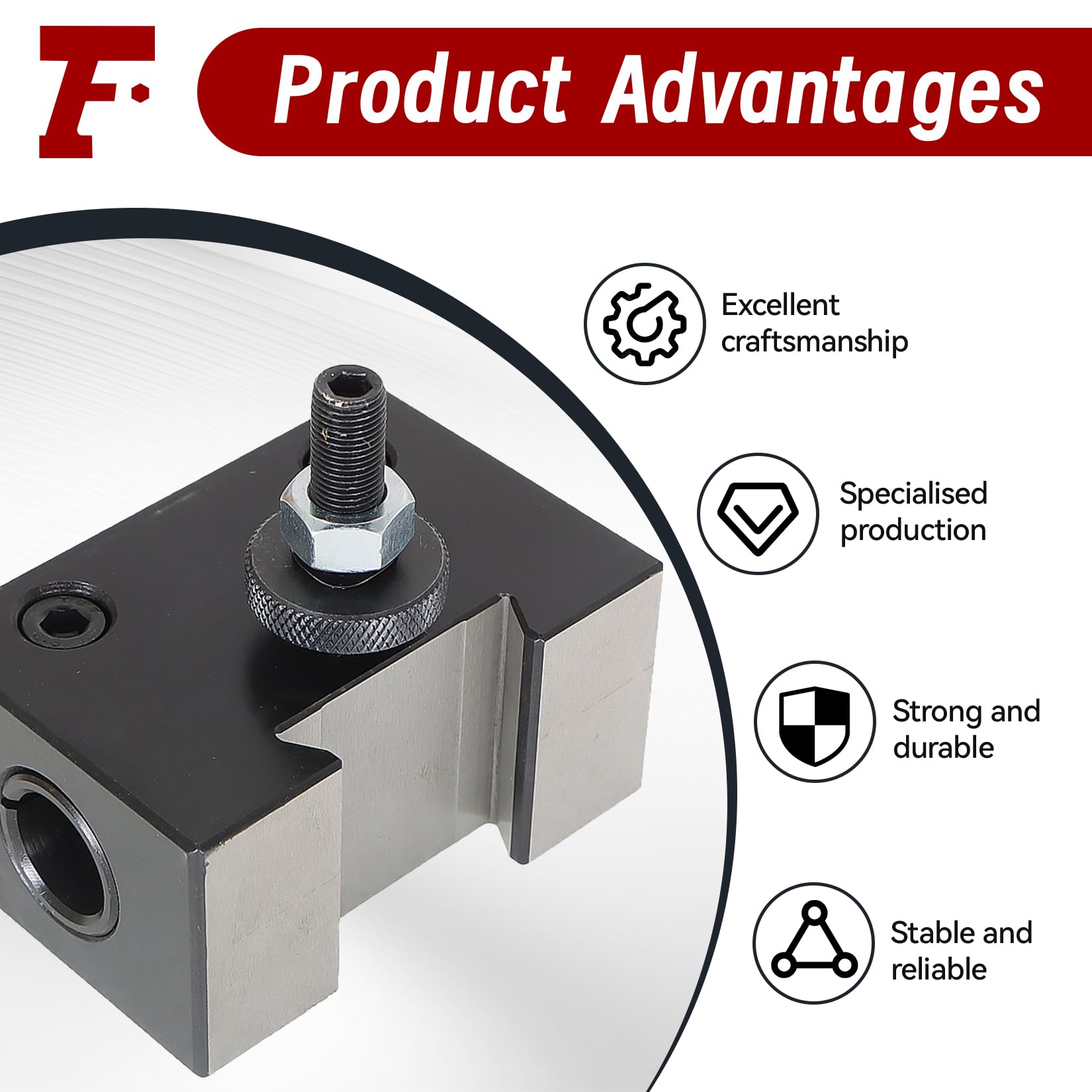 findmall BXA 250-204 Heavy Duty Boring Bar Holder, Quick Change Tool Post — Amazon image 5