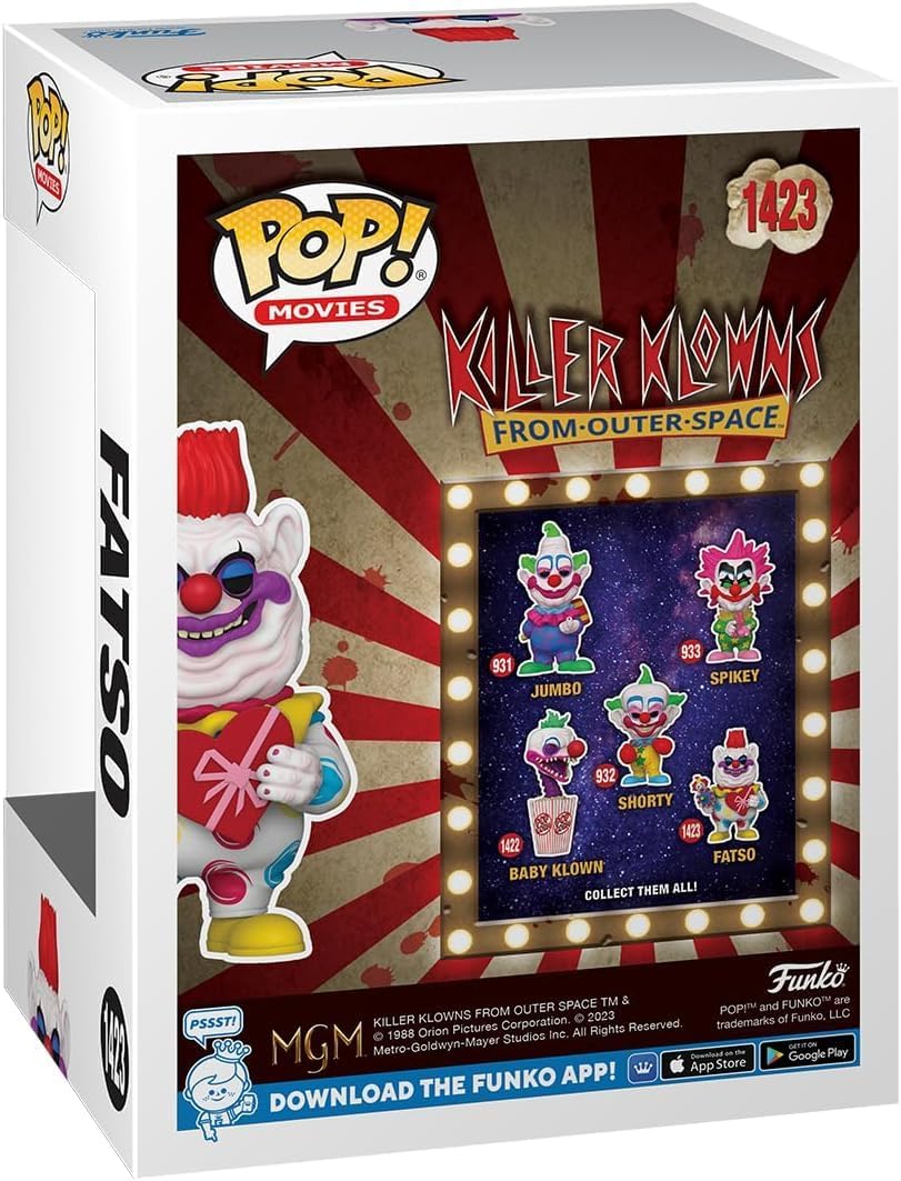 POP Killer Klowns from Outer Space - Fatso Funko Vinyl Figure (Bundled with Compatible Box Protector Case), Multicolored, 3.75 inches