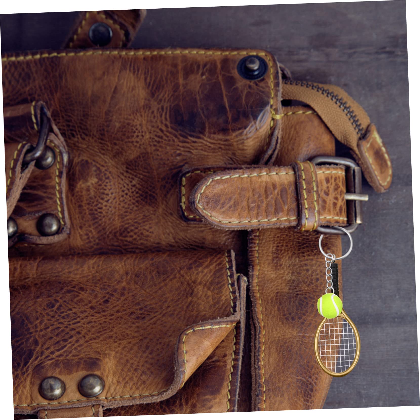 15pezzi Portachiavi Tema Tennis Con Racchetta e Pallina Creativo Per Amanti Dello Sport Accessori Per Zaini e Souvenir Decorativi