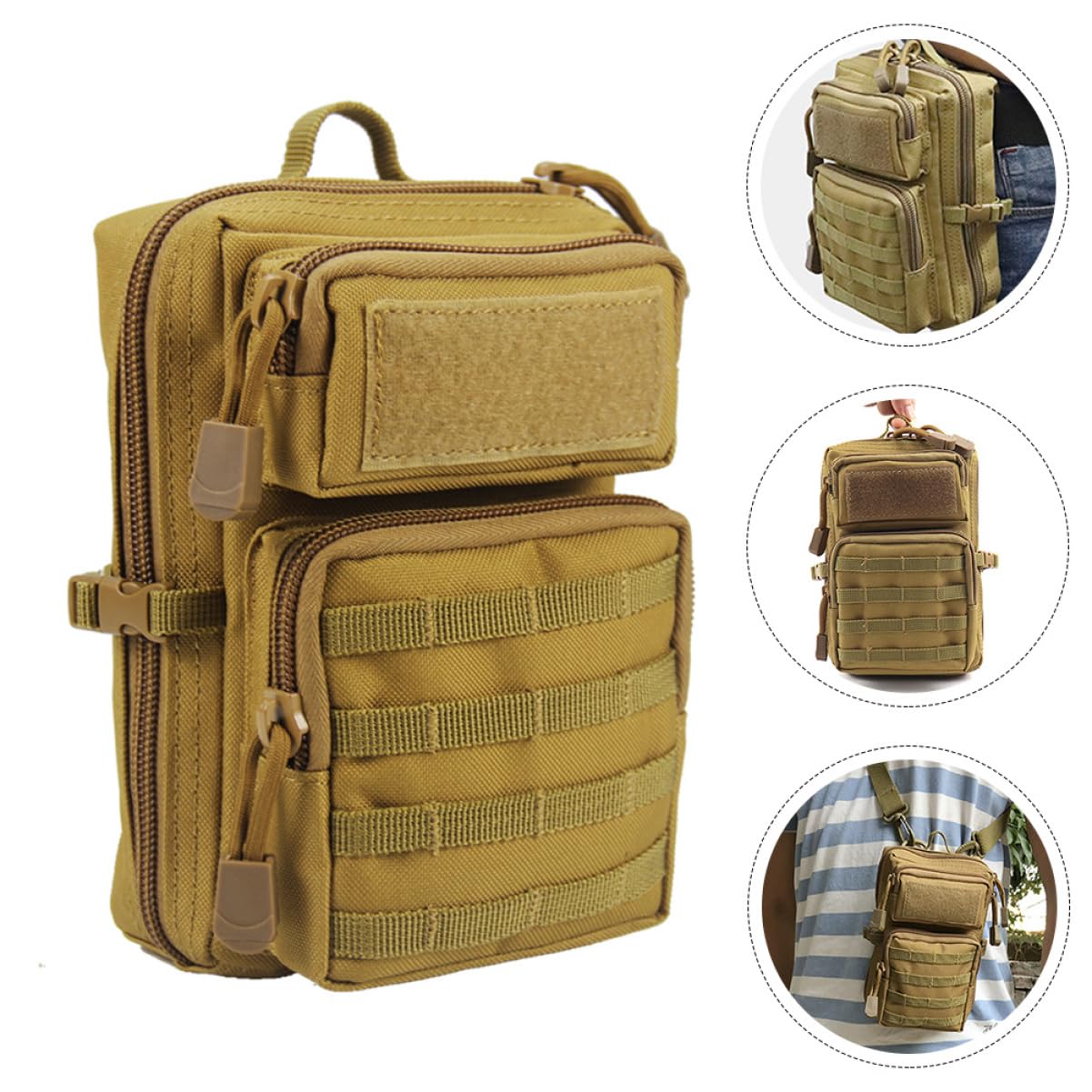 Healifty 2 Pz Borsa Da Campeggio Borsa Per Allattamento Da Viaggio Borsa Di Emergenza Di Primo Soccorso Ahi Marsupio Marsupi Da Donna a Tracolla Poliestere Borsa Di Pelle Viaggiare Campo