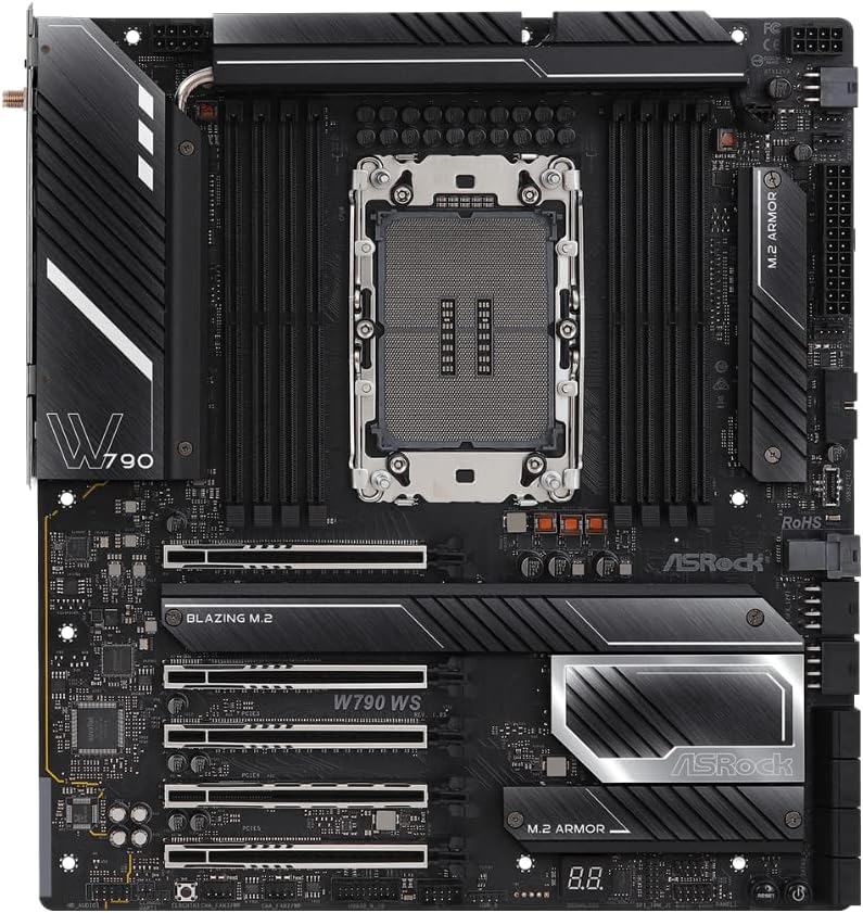 ASRock W790 WS Gaming Desktop Motherboard - Intel W790 Chipset - Socket LGA-4677 - Extended ATX