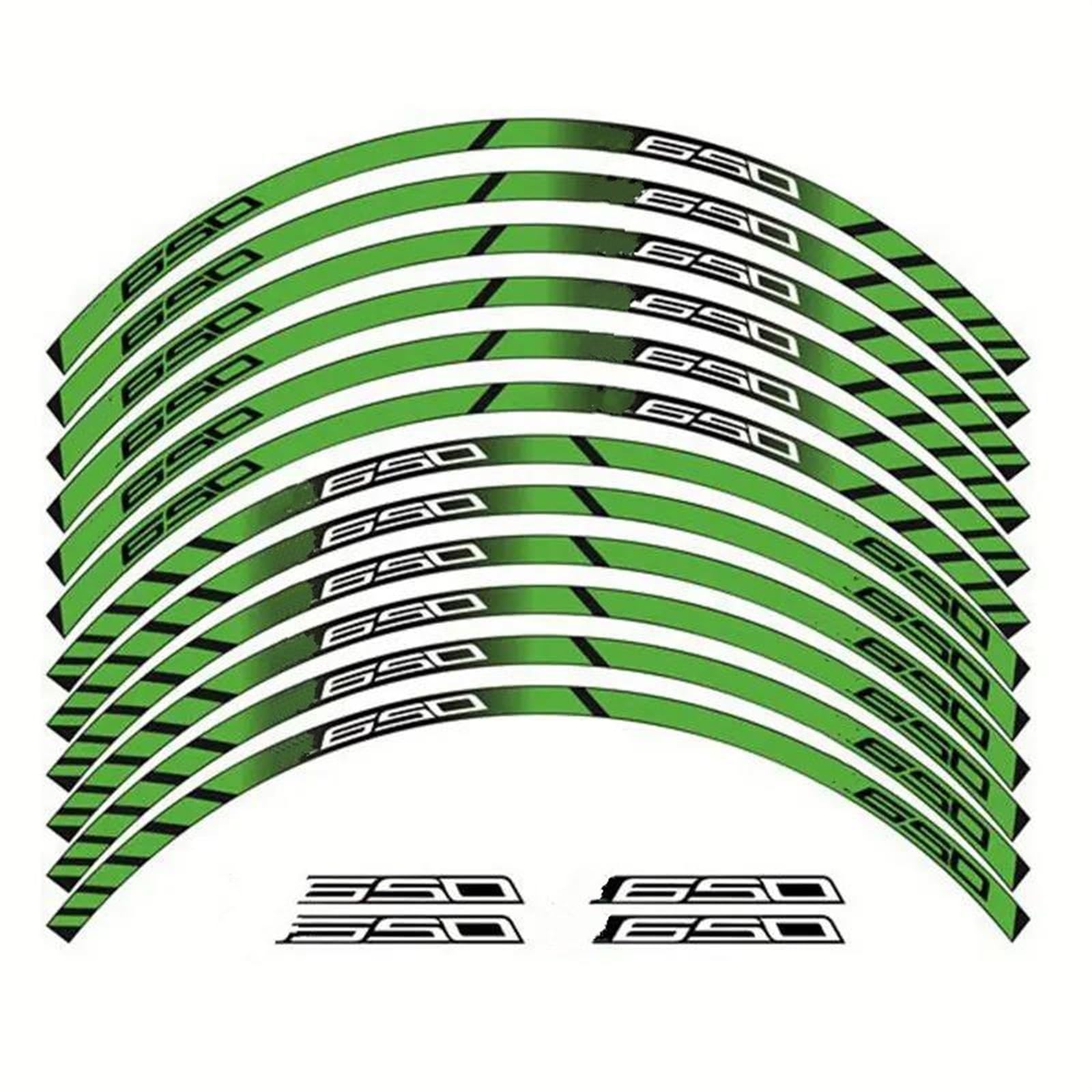 Motorcycle Wheel Sticker Racing Rim Stripe Decal Decoration for Kawasaki for Z650 for Z 650(Color5)