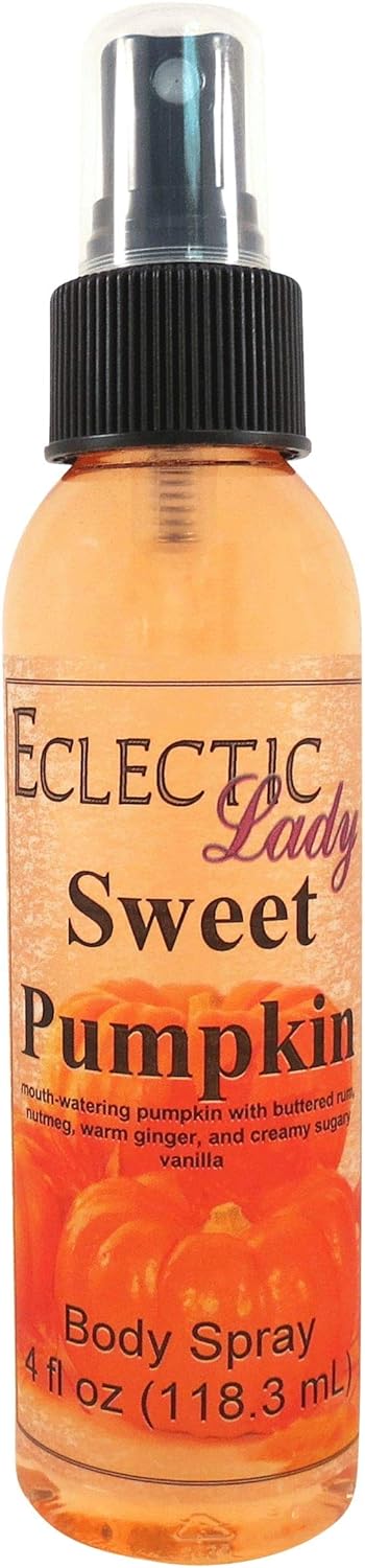 Eclectic Lady Sweet Pumpkin Body Spray, Double Strength, 8 ounces, Body Mist for Women with Clean, Light & Gentle Fragrance, Cologne with Soft, Subtle Aroma For Daily Use