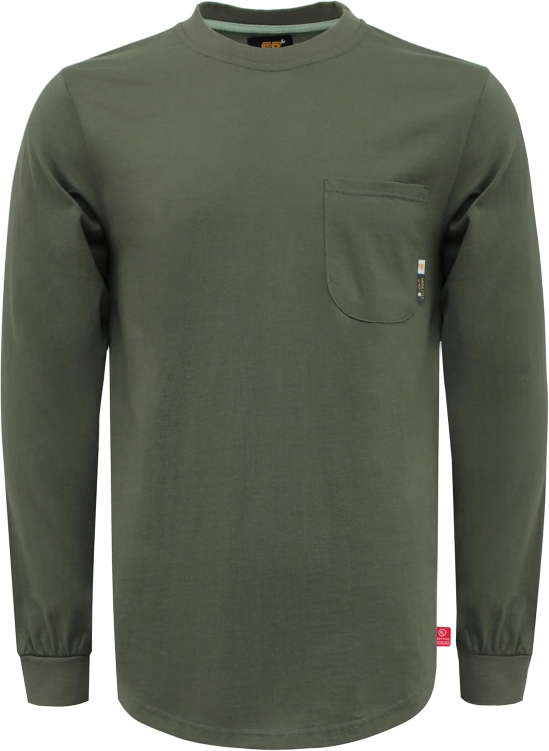 KONRECO FR Shirts for Men Crewneck 6oz Jersey Lightweight Flame Resistant Work T Shirt NFPA2112 CAT2