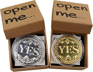 2-Pack YES NO Challenge Coin Decision Maker with Card | Dual-Sided Metal Flipping Token | Fun Party Game and Divination Tool | Novelty Gift for Adults